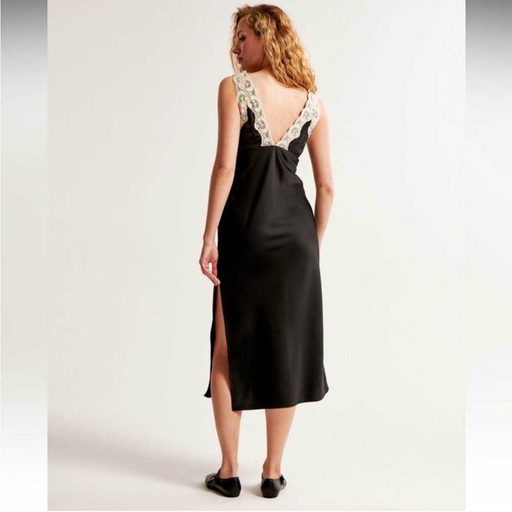 Abercrombie & Fitch Black and Cream Lace dress - Picture 3 of 5